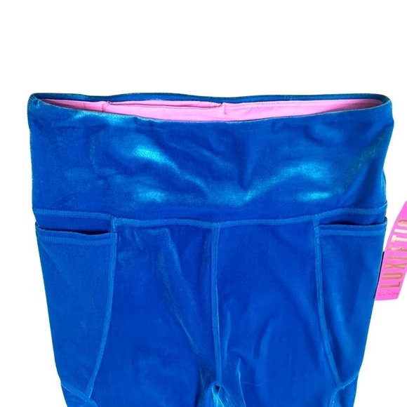 Lilly Pulitzer Luxletic Weekender High Rise Legging UPF 50+ Teal Bay SZ S NWT - Picture 3 of 5